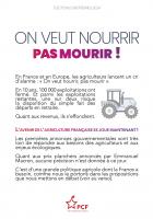 Flyer « Agriculture : on veut nourrir, pas mourir ! » - PCF, 26 février 2024