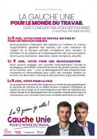 Flyer « Grand meeting avec Léon Deffontaines à Amiens le 11 avril » [version Oise] - La Gauche unie pour le monde du travail, 21 mars 2024