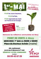 Flyer « Le 1er-Mai, offrez(-vous) le muguet de la lutte et de l'espoir » - PCF Mouy, 12 avril 2024
